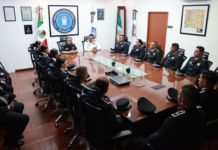 Aguascalientes police officers participate in international training in Colombia.